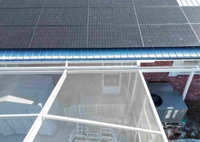 Close-Up of Solar Panels Installed on Metal Roof