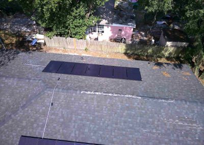 Dual Solar Panel Rows on Residential Roof