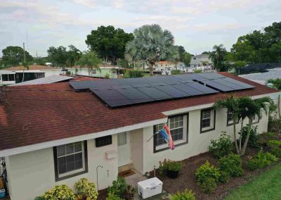 Front View of Home with Newly Installed Solar Panels