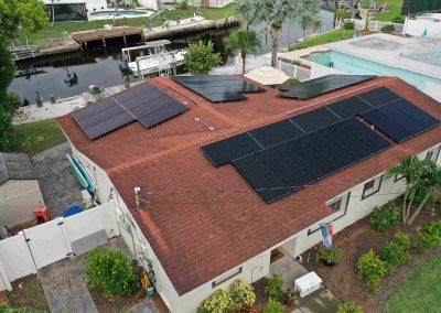 Fully Installed Solar Panel Array on Residential Roof