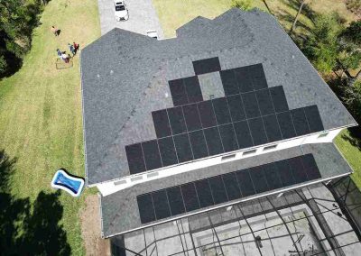 Complete Solar Panel System on Large Residential Roof