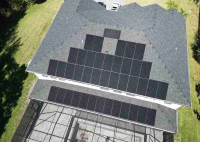 Solar Panel Array Covering Residential Roof