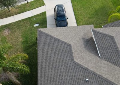 Aerial view of a residential roof inspected and prepared for solar panel installation by Smart Volt Solutions.