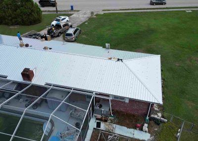 Residential Solar Panel Installation in Metal Roof