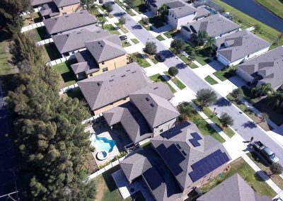 Rooftop Solar Installation with Backyard View