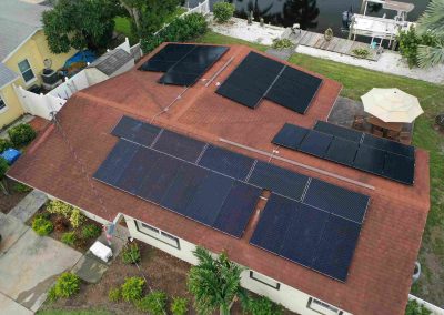 Solar Energy Panels Installed on Residential Rooftop