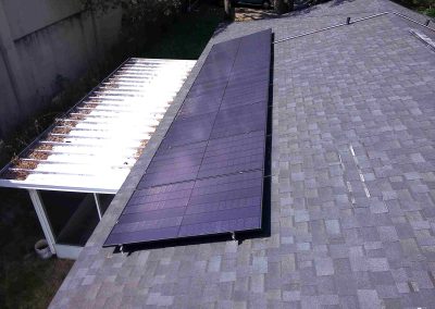 Solar Panel Installation Along Residential Roof