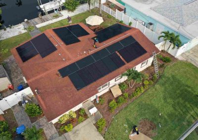 Solar Panel Installation Near Completion on Residential Roof