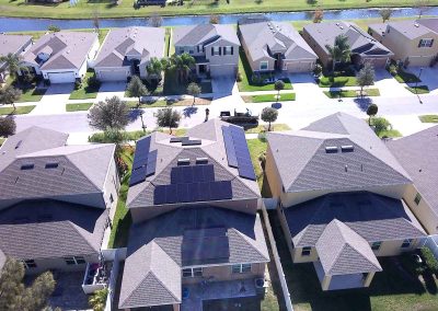 Solar Panel Installation in Modern Suburban Neighborhood