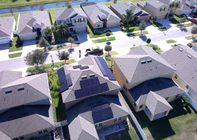 Solar Panel Installation on Suburban Rooftop