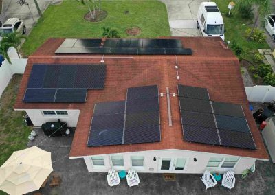 Solar Panels Covering Multi-Sectioned Residential Roof